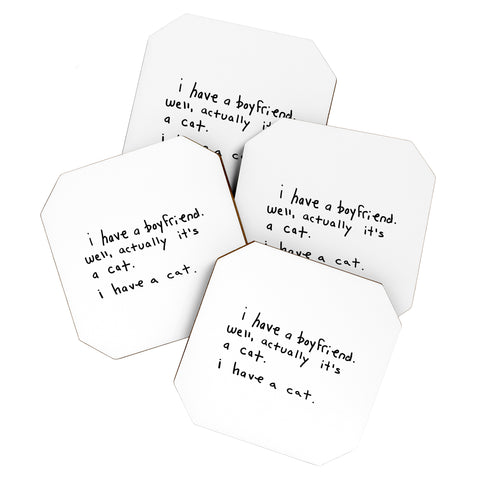 Leeana Benson Boyfriend vs Cat Coaster Set
