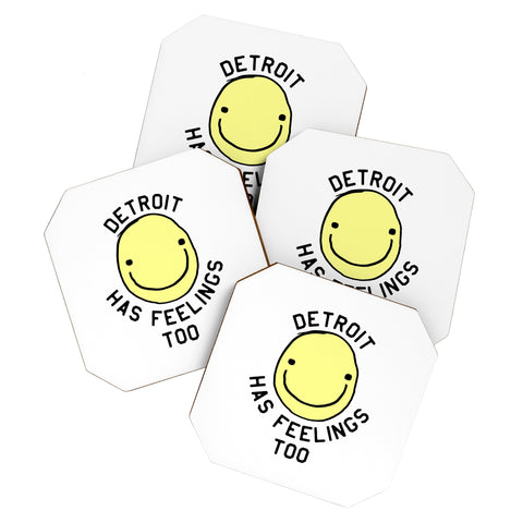 Leeana Benson Detroit Has Feelings Too Coaster Set