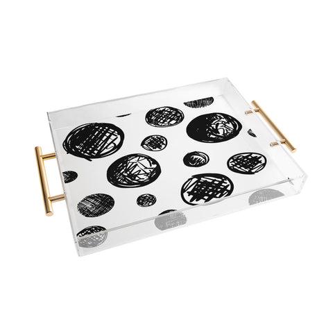 Leeana Benson Dot Pattern In Repeat Acrylic Tray