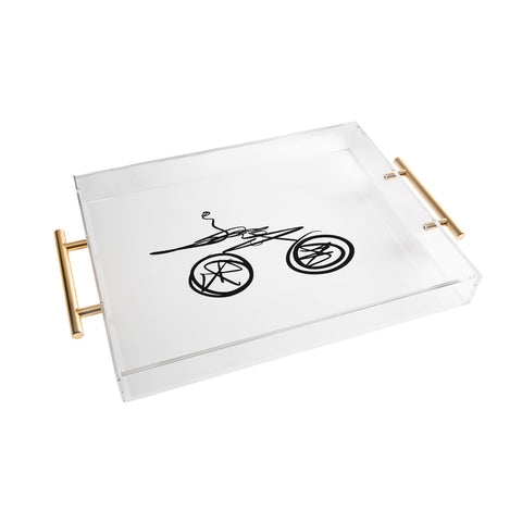 Leeana Benson Girl On Bike Acrylic Tray