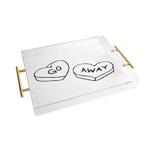 Leeana Benson Go Away Acrylic Tray