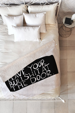 Leeana Benson Leave Your Bs Fleece Throw Blanket