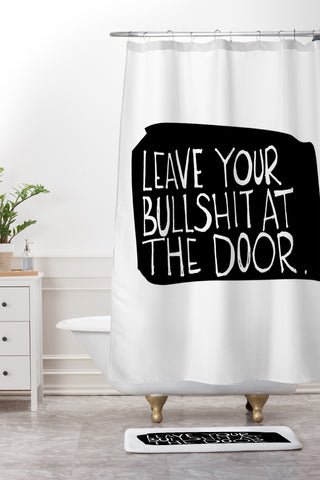 Leeana Benson Leave Your Bs Shower Curtain And Mat