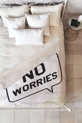 Leeana Benson No Worries Fleece Throw Blanket