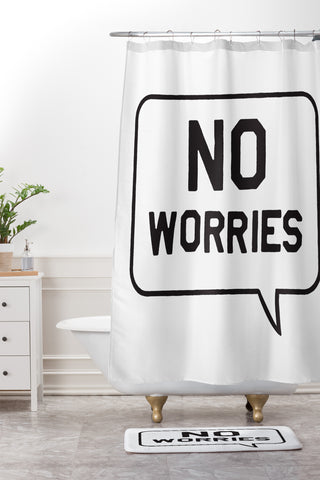 Leeana Benson No Worries Shower Curtain And Mat