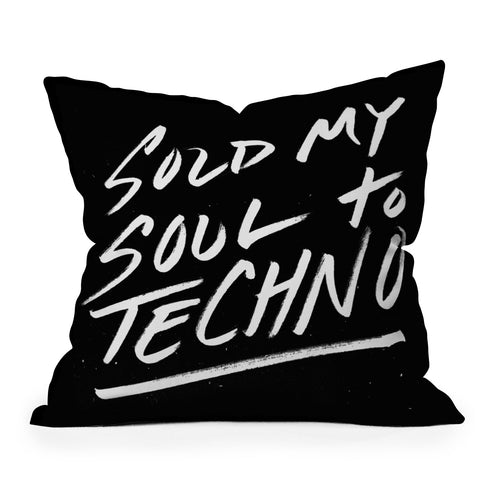 Leeana Benson Sold My Soul To Techno Outdoor Throw Pillow