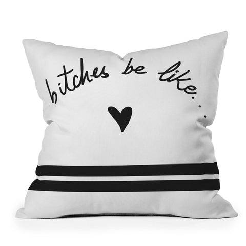 Leeana Benson They Be Like Outdoor Throw Pillow