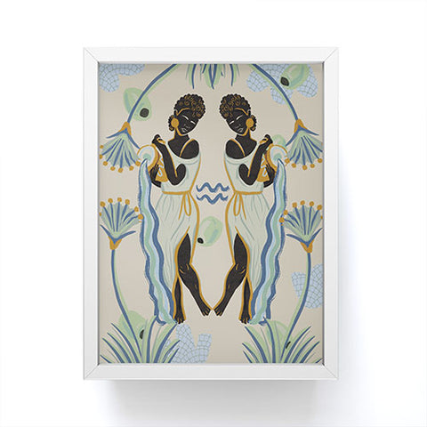 Leeya Makes Noise Aquarians Pour Framed Mini Art Print