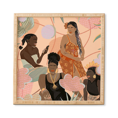 Leeya Makes Noise Black Femme Friendship Framed Wall Art