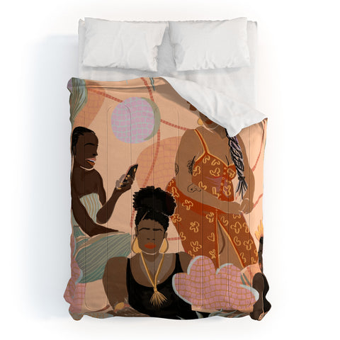Leeya Makes Noise Black Femme Friendship Comforter