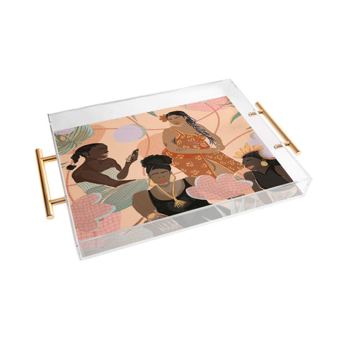 Leeya Makes Noise Black Femme Friendship Acrylic Tray