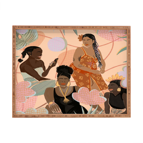 Leeya Makes Noise Black Femme Friendship Rectangular Tray