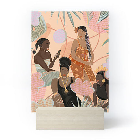 Leeya Makes Noise Black Femme Friendship Mini Art Print