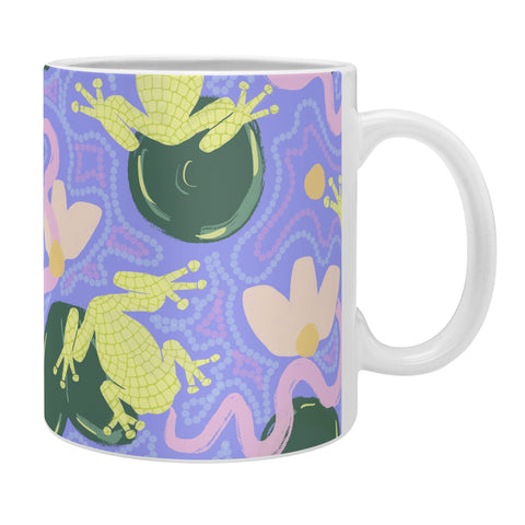 Leeya Makes Noise Feeling Froggy Periwinkle Blue Coffee Mug