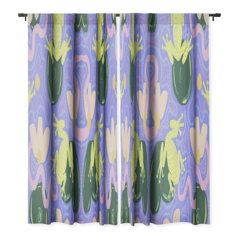 Leeya Makes Noise Feeling Froggy Periwinkle Blue Blackout Non Repeat