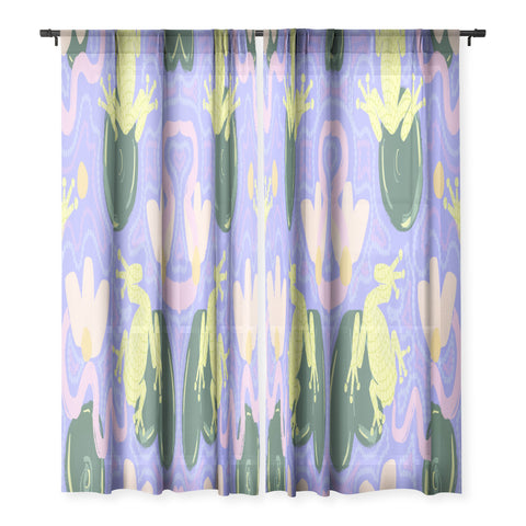 Leeya Makes Noise Feeling Froggy Periwinkle Blue Sheer Non Repeat