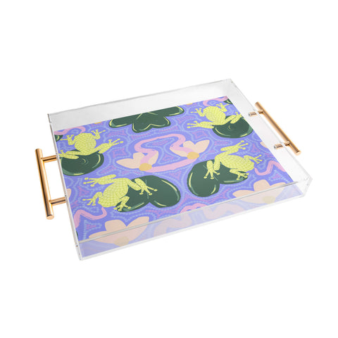 Leeya Makes Noise Feeling Froggy Periwinkle Blue Acrylic Tray