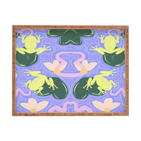 Leeya Makes Noise Feeling Froggy Periwinkle Blue Rectangular Tray