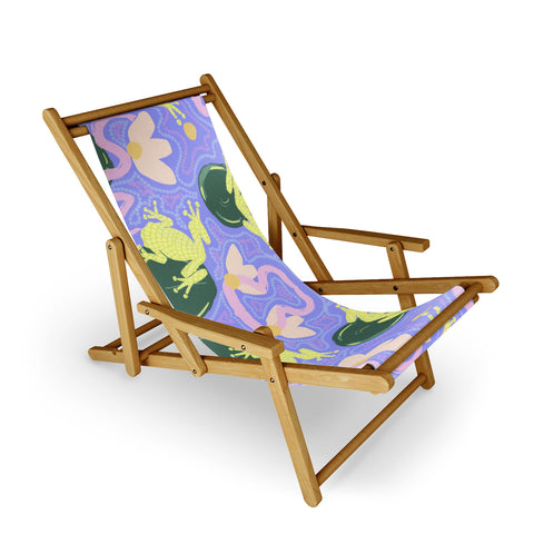 Leeya Makes Noise Feeling Froggy Periwinkle Blue Sling Chair