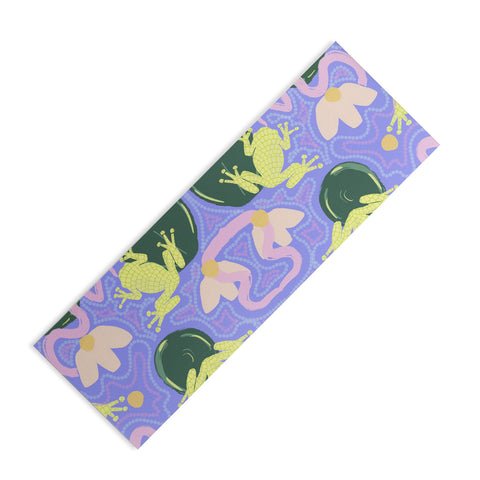 Leeya Makes Noise Feeling Froggy Periwinkle Blue Yoga Mat
