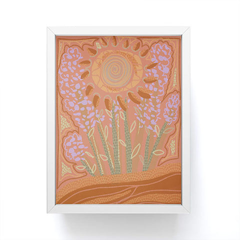 Leeya Makes Noise Fields of Burnt Sienna and Lavender Framed Mini Art Print