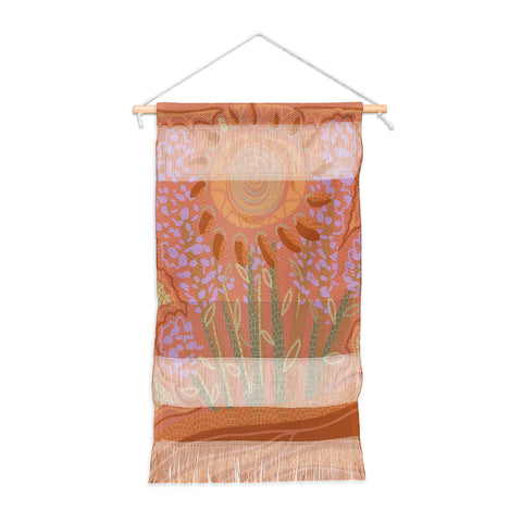 Leeya Makes Noise Fields of Burnt Sienna and Lavender Wall Hanging Portrait