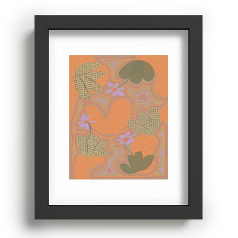 Leeya Makes Noise Little Purple Flowers Recessed Framing Rectangle