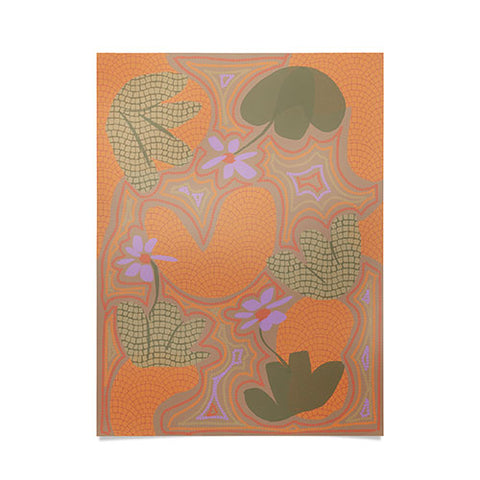 Leeya Makes Noise Little Purple Flowers Poster