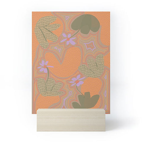 Leeya Makes Noise Little Purple Flowers Mini Art Print