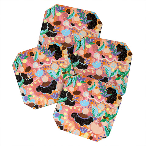 Leeya Makes Noise Loud Joy Women Coaster Set
