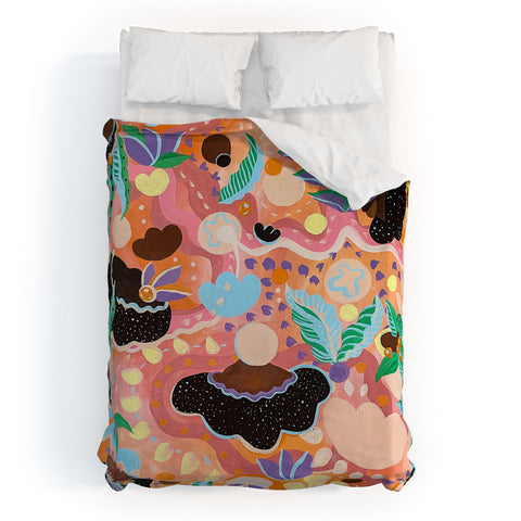 Leeya Makes Noise Loud Joy Women Duvet Cover