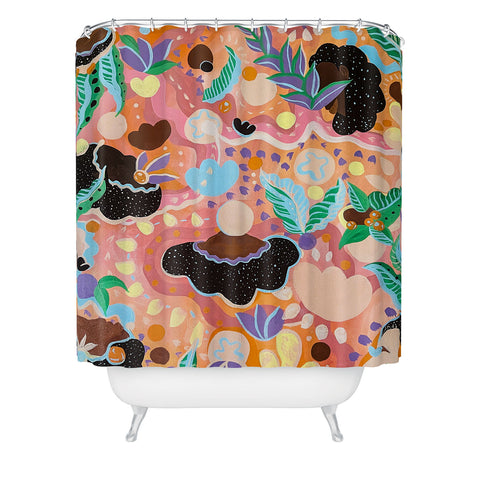 Leeya Makes Noise Loud Joy Women Shower Curtain