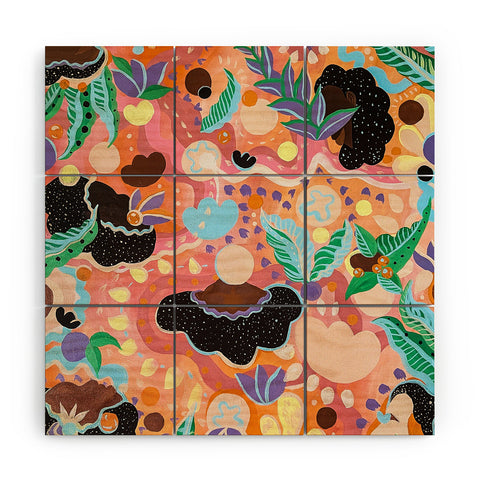 Leeya Makes Noise Loud Joy Women Wood Wall Mural