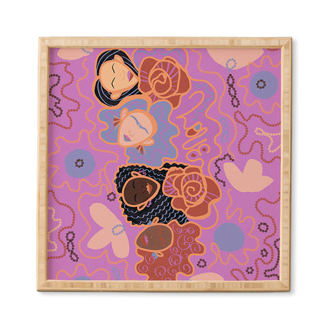 Leeya Makes Noise Pink Ladies of Love Framed Wall Art