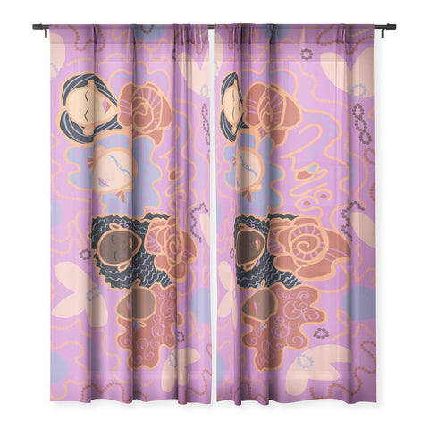 Leeya Makes Noise Pink Ladies of Love Sheer Non Repeat