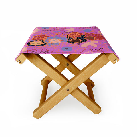 Leeya Makes Noise Pink Ladies of Love Folding Stool