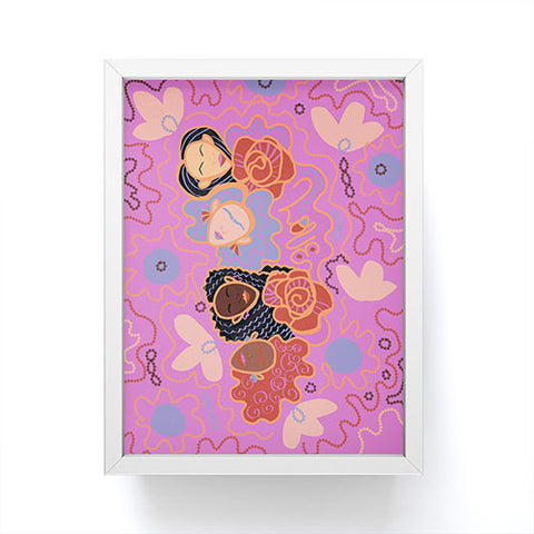 Leeya Makes Noise Pink Ladies of Love Framed Mini Art Print