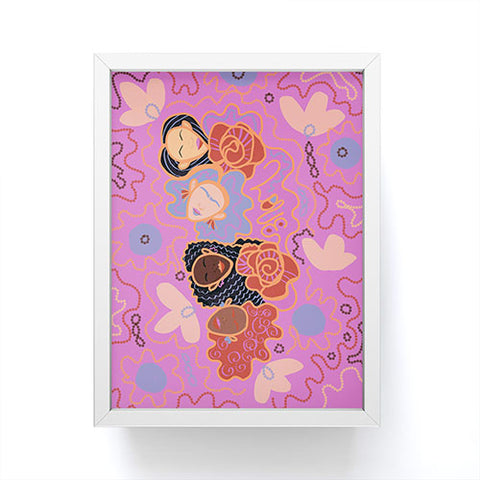 Leeya Makes Noise Pink Ladies of Love Framed Mini Art Print