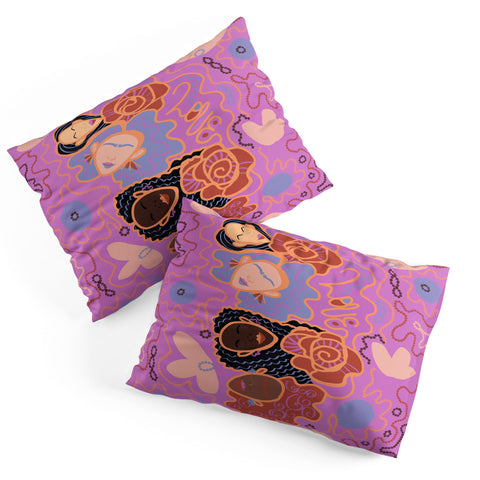 Leeya Makes Noise Pink Ladies of Love Pillow Shams