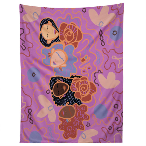 Leeya Makes Noise Pink Ladies of Love Tapestry