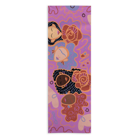 Leeya Makes Noise Pink Ladies of Love Yoga Towel