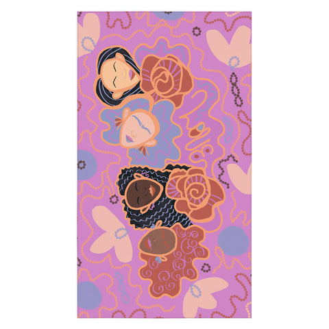 Leeya Makes Noise Pink Ladies of Love Tablecloth