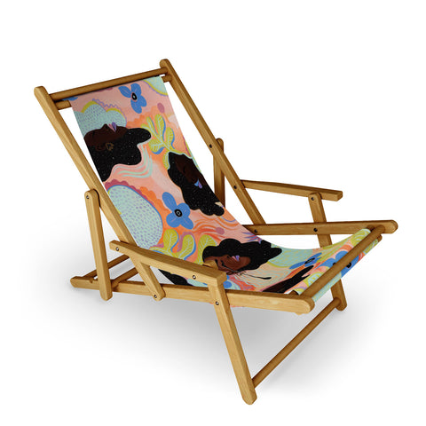 Leeya Makes Noise Pools of Us Coral Botancials Sling Chair