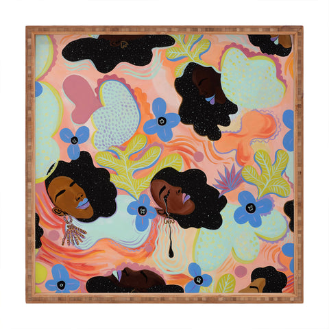 Leeya Makes Noise Pools of Us Coral Botancials Square Tray