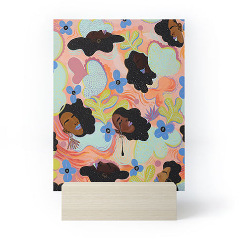 Leeya Makes Noise Pools of Us Coral Botancials Mini Art Print