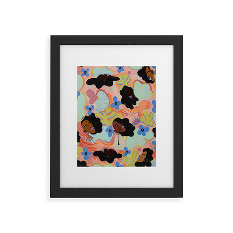 Leeya Makes Noise Pools of Us Coral Botancials Framed Art Print