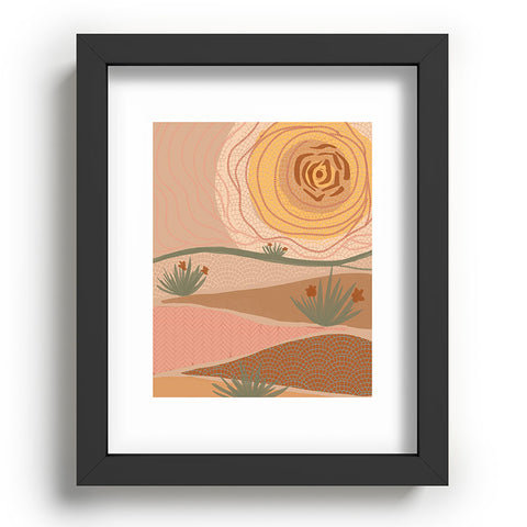 Leeya Makes Noise Rosy Sun and Hills Recessed Framing Rectangle