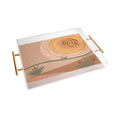 Leeya Makes Noise Rosy Sun and Hills Acrylic Tray