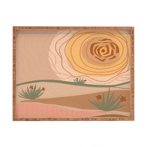 Leeya Makes Noise Rosy Sun and Hills Rectangular Tray