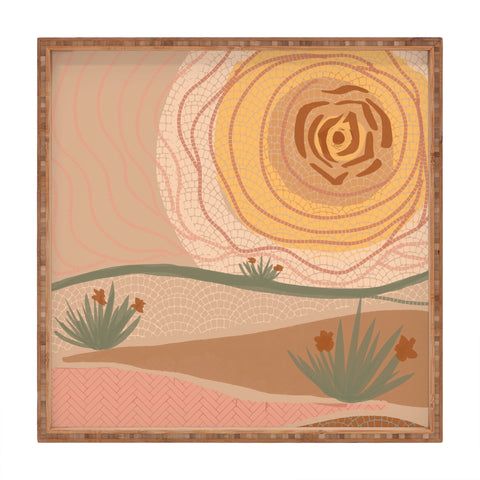 Leeya Makes Noise Rosy Sun and Hills Square Tray